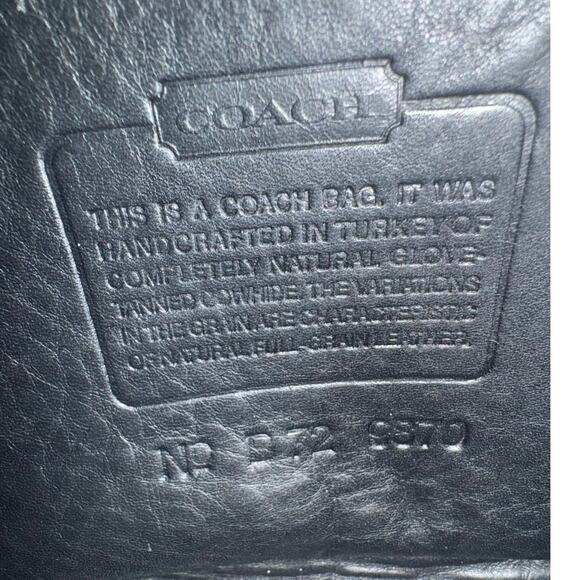 Vintage Coach Black Glove-Tanned Leather Court Bag – Style 9870 - Picture 8 of 9
